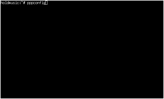 Type 'pppconfig' at the root shell prompt.